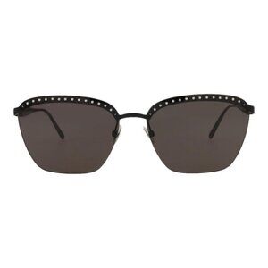 Alaia Womens Square/Rectangle Black Black Grey Fashion Designer Eyewear